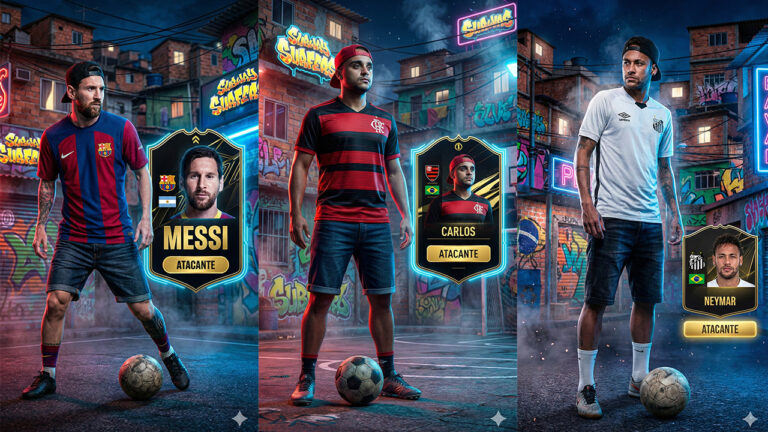 Leia mais sobre o artigo Prompt: Pôster de Futebol de Rua – estilo Fifa Street