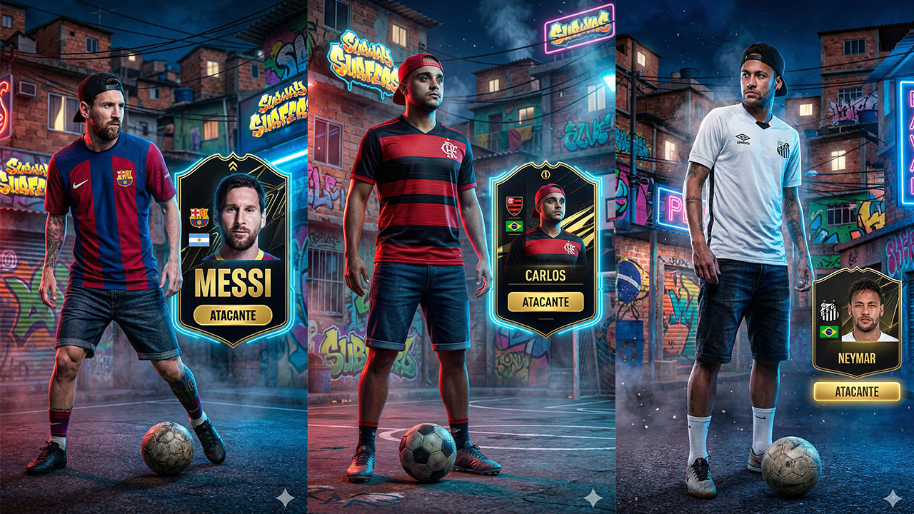 Leia mais sobre o artigo Prompt: Pôster de Futebol de Rua – estilo Fifa Street